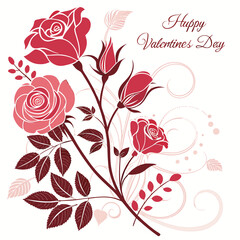 Elegant Floral Valentine&rsquo;s Day Card Design (2).eps