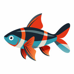 Minimal Pufferfish Vector Illustration