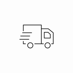 delivery truck motion icon sign vector