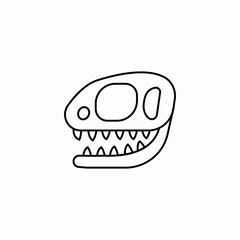 dinosaur skull  icon sign vector