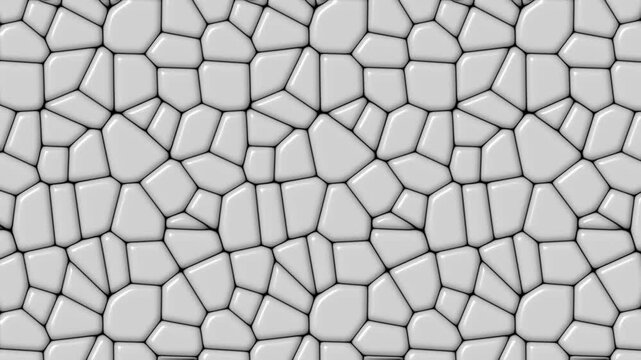 Abstract seamless stone tile animation, 3D organic pattern loop