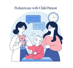 Healthcare Professional. Flat Vector Illustration