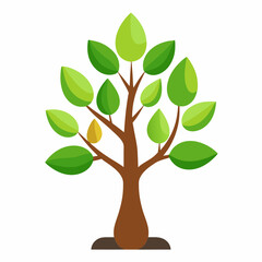 Modern Tangerine Fruit Design Element