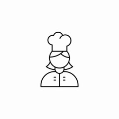 female chef hat icon sign vector
