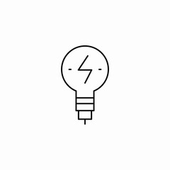 light bulb electricity icon sign vector