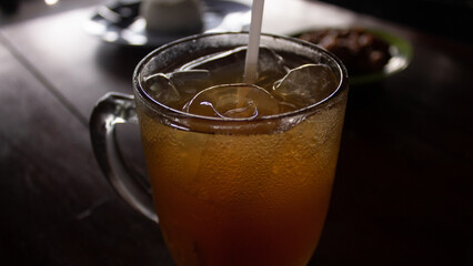 Iced Lemon Tea in Glass – Refreshing Citrus Drink