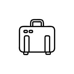 Handdrawn Line Art Briefcase Icon Luggage Bag Travel Suitcase vector