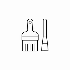 paint brushes two icon sign vector