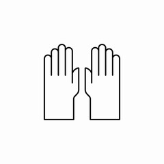 pair medical gloves icon sign vector