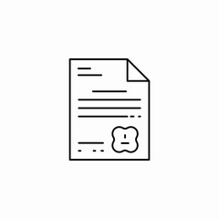 paper with signature stamp icon sign vector