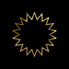 Outline Gold Star icon. Holiday stars line art