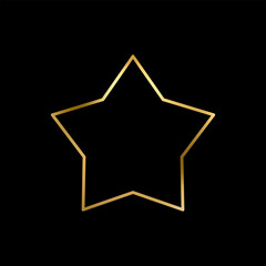 Outline Gold Star icon. Holiday stars line art