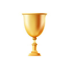 3D Gold Award Cup. Winner trophy. Award ceremony