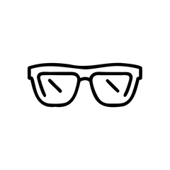 Fototapeta premium Handdrawn Outline Square Eyeglasses Simple Design eyewear spectacles