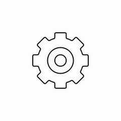 simple gear  settings icon sign vector