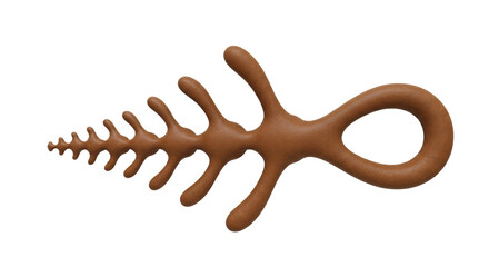 Isolated Abstract Brown Shape