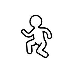 Handdrawn Outline of a Baby Crawling Simple Child Icon infant toddler
