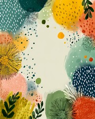 Playful and Soft-Colored Worksheet Background, Ideal for Special Education

