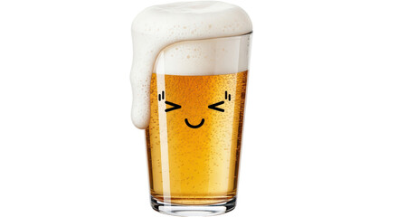 Isolated Smiley Face Beer