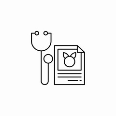 stethoscope pet record icon sign vector