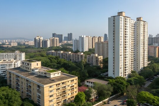 Indian city. residential area in india. - Powered by Adobe