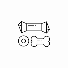 two pet bones icon sign vector