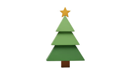 Isolated Cartoon Christmas Tree