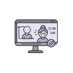 Online Consultation with Doctor Illustration