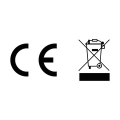 CE WEEE VECTOR ICON SYMBOL