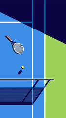 tennis racket and ball
