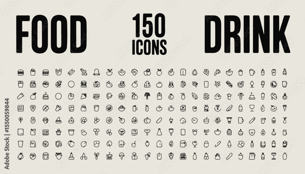 Poster vector alphabet and number icon set for web, business, and information display design