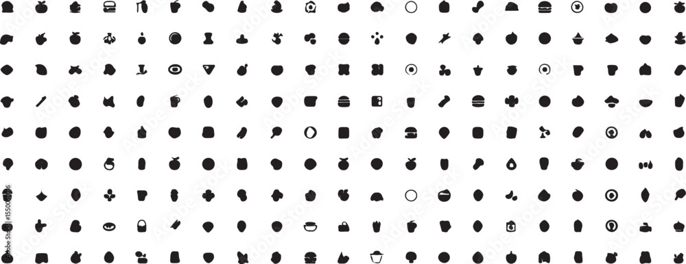 Aufkleber web icon set with business symbols and arrows on a seamless pattern