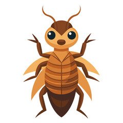 vector illustration of cartoon bug