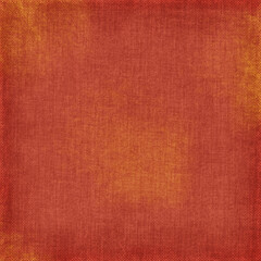 Deep burnt orange textile background with subtle woven pattern, distressed grunge details, and golden highlights. Ideal for autumn designs, posters, invitations, rustic theme, and digital art project.