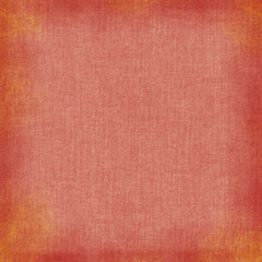 Warm red textile texture with subtle woven pattern, distressed grunge edges, and orange-gold vintage tones. Perfect for autumn themes, invitations, posters, digital art, and rustic design projects.