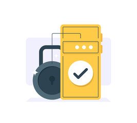 password has been reset successfully concept,flat design icon vector illustration