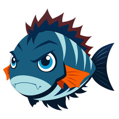 vector illustration of a fish