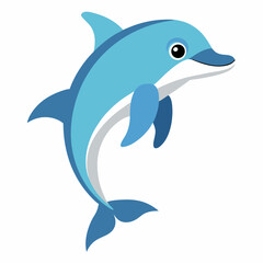 dolphin isolated on white background