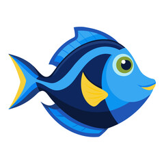 blue fish vector illustration