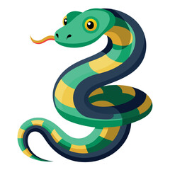 vector illustration of a cartoon snake