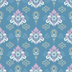 Elegant ikat-inspired textile designs in peach, mint, and cream tones. Perfect for saree fabric borders, ethnic patterns, and traditional Indian textile projects.
