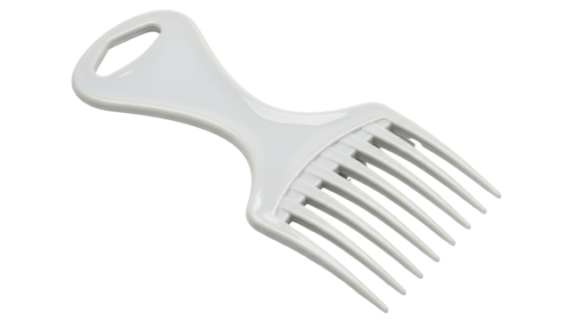 Isolated Plastic Afro Pick Comb