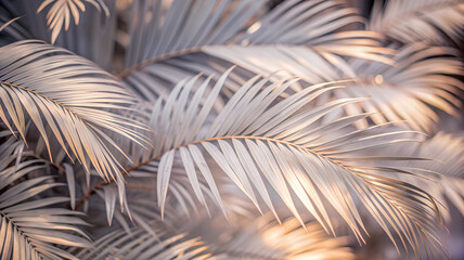 background with blurred foliage palm tree. art Colorful leaves