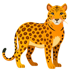 leopard cartoon isolated on white