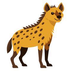hyena-animal--vector-style-white-background
