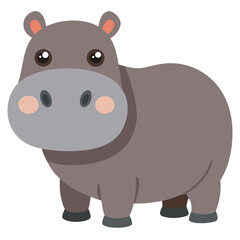 ippopotamus-animal--vector-style-white-backgroun