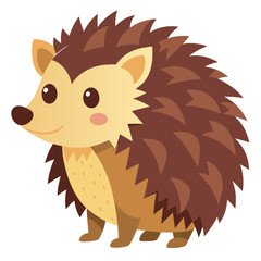 hedgehog-animal--vector-style-white-background