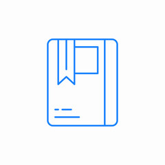 notebook bookmark icon sign vector