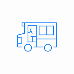 open sided bus icon sign vector