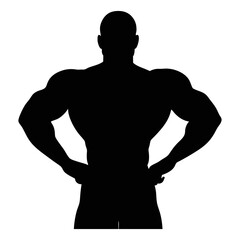 Bodybuilding silhouette vector art for fitness enthusiasts and gym workout designs and projects